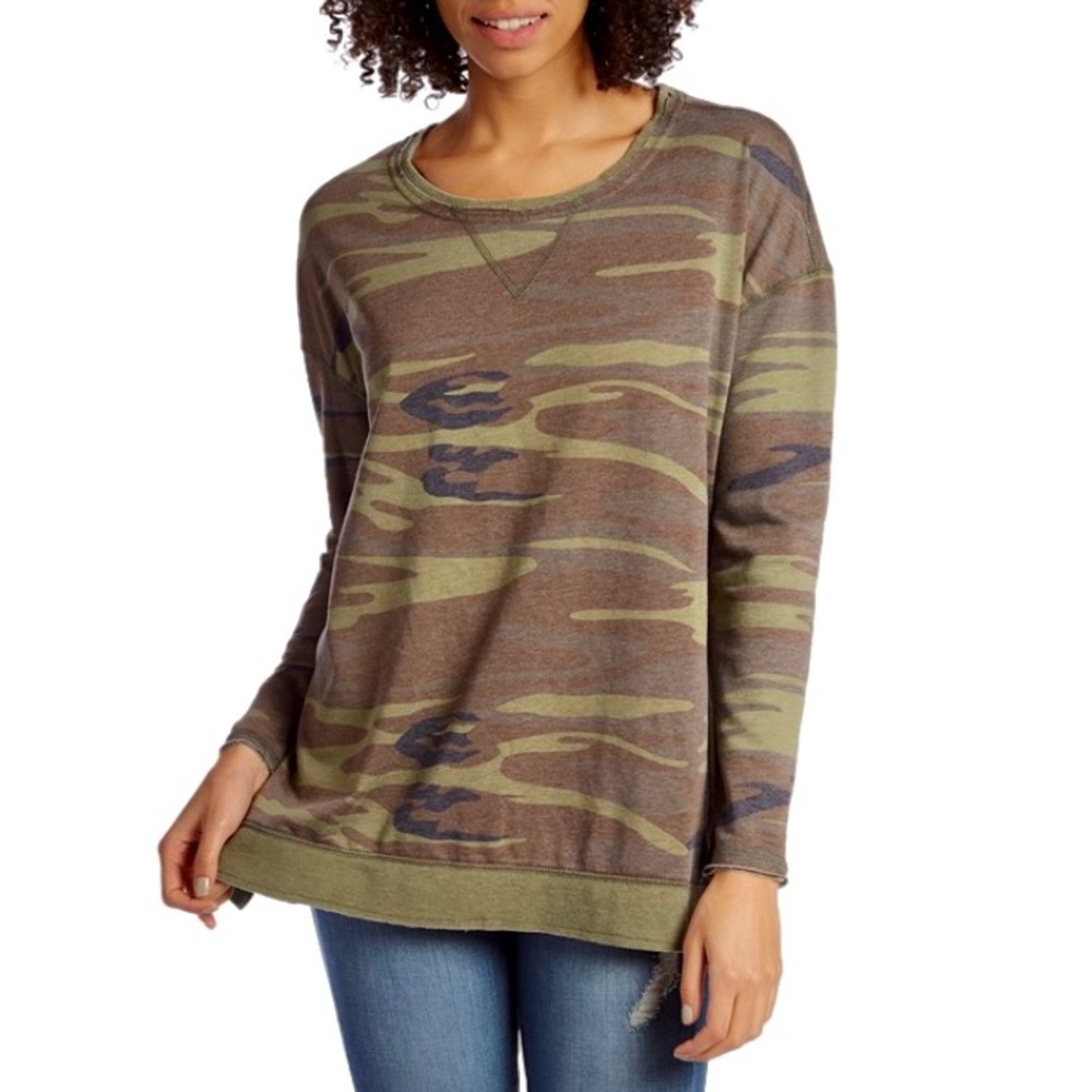Z Supply Weekender Camo Sweatshirt